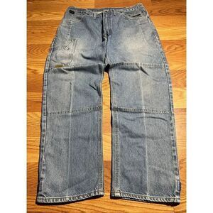 Diamond Gusset Double Knee Motorcycle Biker Jeans 35x30